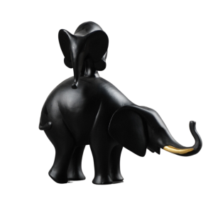 FIGURA ELEFANTE MONTADO NEGRO