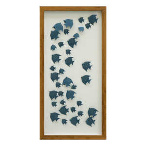 CUADRO PECES PAPEL AZUL