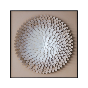 CUADRO 3D FLOR CAFÉ