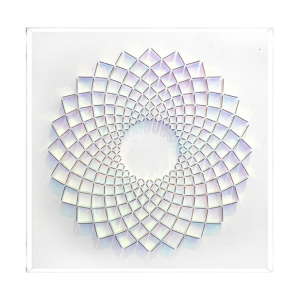 CUADRO 3D FLOR BLANCA