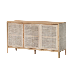 APARADOR DE RATÁN DE 3 PUERTAS - NATURAL