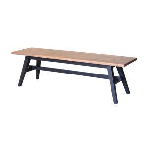 BANCO DE COMEDOR VIVA - TRIGO SECADO - NEGRO MATE