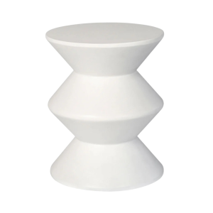 MESA AUXILIAR INVERTIDA DE HORMIGÓN - BLANCA