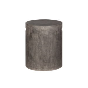 MESA AUXILIAR REDONDA DE HORMIGÓN CON ASA - GRIS OSCURO