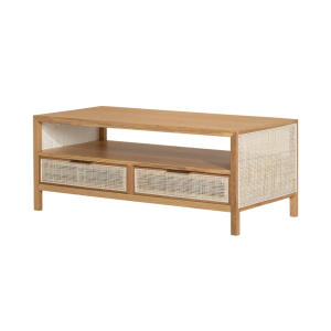 MESA DE CENTRO DE RATÁN - NATURAL
