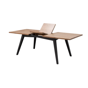 MESA DE COMEDOR EXTENSIBLE VIVA - TRIGO SECADO - NEGRO MATE