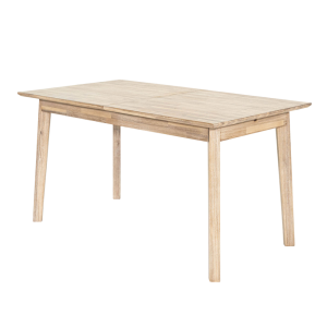 MESA DE COMEDOR EXTENSIBLE PEQUEÑA GIA DE 55/71 PULGADAS - MADERA FLOTANTE CLARA