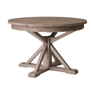 MESA DE COMEDOR EXTENSIBLE REDONDA IRISH COAST DE 120 CM Y 16O CM - RÚSTICA SECADA AL SOL