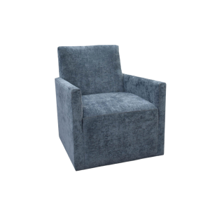 SILLÓN GIRATORIO RILEY CLUB - CHENILLA COLOR AGUAMARINA