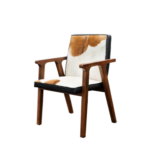 SILLÓN RIO COOL - MARRÓN FRÍO, CUERO/PELO DE CABRA