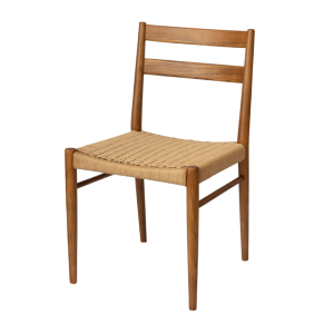 SILLA DE COMEDOR JAKARTA - NOGAL/ASIENTO TEJIDO NATURAL