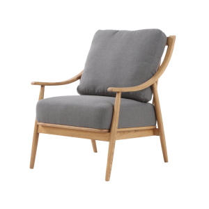 SILLÓN CLUB KINSLEY - ESTRUCTURA GRIS TORMENTA/NATURAL