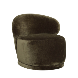 SILLÓN ROLLO CLUB - VERDE CAQUI DESGASTADO