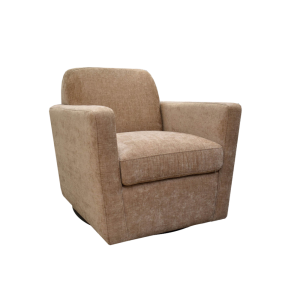 SILLÓN GIRATORIO COOPER - CHENILLA COLOR CAFÉ