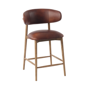 TABURETE DE MOSTRADOR MILO - TABURETE DE BAR - TABACO