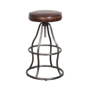 TABURETE DE BAR BOWIE - CUERO MARRÓN VINTAGE