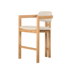 TABURETE DE MOSTRADOR UFFIZI - CHENILLA COLOR CHAMPÁN