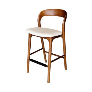 TABURETE DE BAR ROTONDO - ESTRUCTURA DE NOGAL