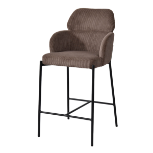 TABURETE DE MOSTRADOR ALLEGRA - PANA MARRÓN