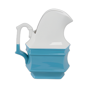 JARRA DE CERÁMICA BLANCA/AZUL