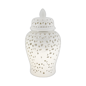 JARRO DE TEMPLO BLANCO PERFORADO 24´´