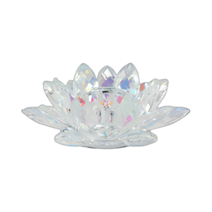 RAINBOW CRYSTAL LOTUS VOTIVE HOLDER 6´´