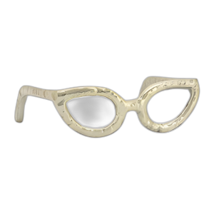 ESCULTURA DE GAFAS DORADAS