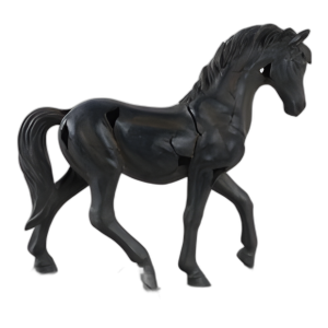 ESCULTURA DE CABALLO AGRIETADA