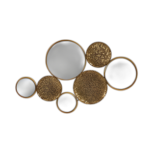 METAL 39´´ DECORACIÓN DE PARED REFLEJADA, GOLD, WB
