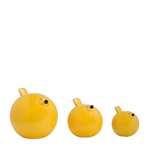 S/3 PÁJAROS DE 8´´ , AMARILLO
