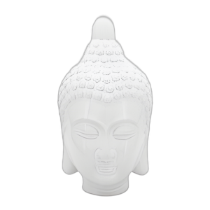 CERÁMICA DE 10´´ CABEZA DE BUDA, BLANCO