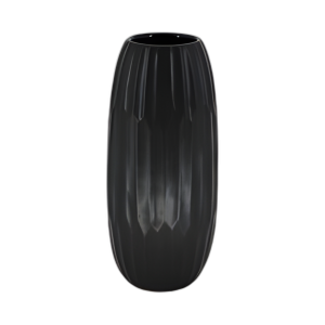 JARRÓN DE CERÁMICA DE 16´´ , NEGRO