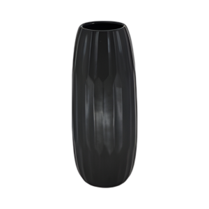 JARRÓN DE CERÁMICA DE 14´´ , NEGRO