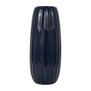 JARRÓN DE CERÁMICA DE 14´´ , AZUL MARINO