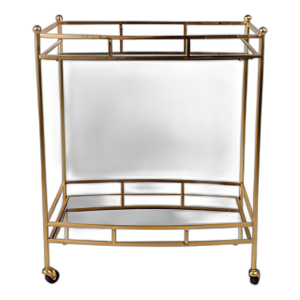 CARRO DE BARRA DE 28´´ DE METAL DE 28´´, ORO