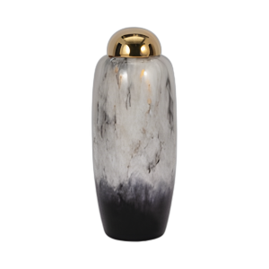 URNA DE 17´´ H CON TAPA DE ORO, MULTI