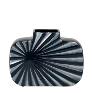 CER, JARRÓN TEXTURIZADO DE 8´´ H, AZUL/CREMA