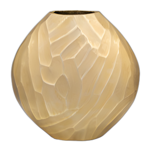 JARRÓN DE ALUMINIO DE 14´´ H, CHAMPÁN