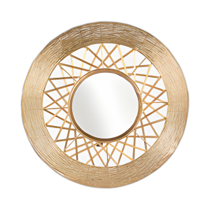 METAL DE 28´´ ESPEJO TIPO TEJIDO, GOLD WB