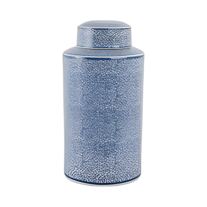 FRASCO DE CERÁMICA DE 16´´ , CRUJIDO AZUL