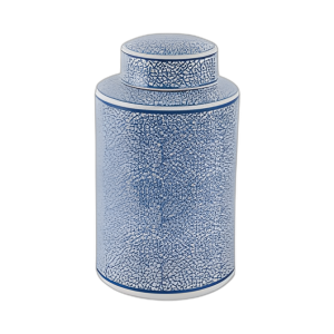 JARRA DE CERÁMICA DE 12´´ , CRUJIDO AZUL