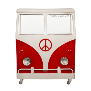 METAL 69´´ H BUS KOMBI BAR, ROJO