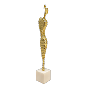 27´´ METAL MODERN MUMMY DECO, ORO