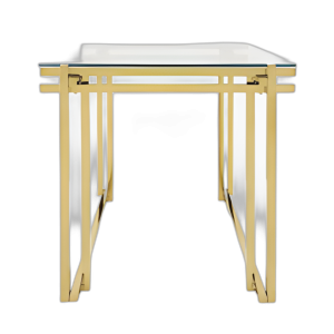 MESA AUXILIAR DE METAL DE 24´´ , ORO