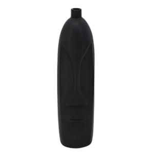 JARRÓN DE CARA DE 18´´ H, NEGRO