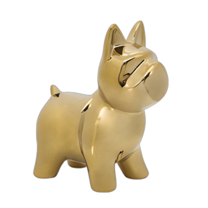 CER, 8´´ TABLE DE PERROS DECO, ORO