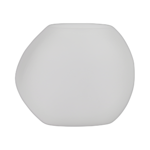 JARRÓN TEXTURIZADO DE VIDRIO DE 10´´ H, BLANCO ESMERILADO