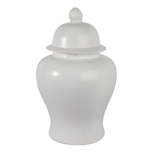 JAR DE TEMPLOS DE 28´´ H, BLANCO MATE