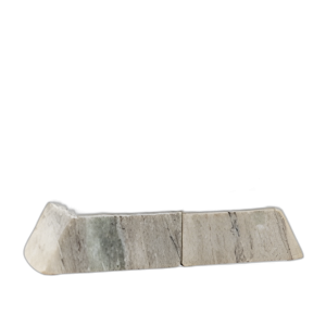 S/2 MÁRMOL DE 6´´ H BAUBRENDAS DE PIRÁMIDE, BLANCO/ÓNICE