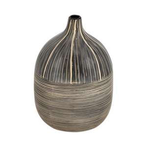 JARRÓN TRIBAL DE 7´´ H, MARRÓN